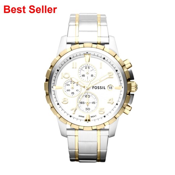 Stainless Steel Chronograph Watch with Quartz Movement